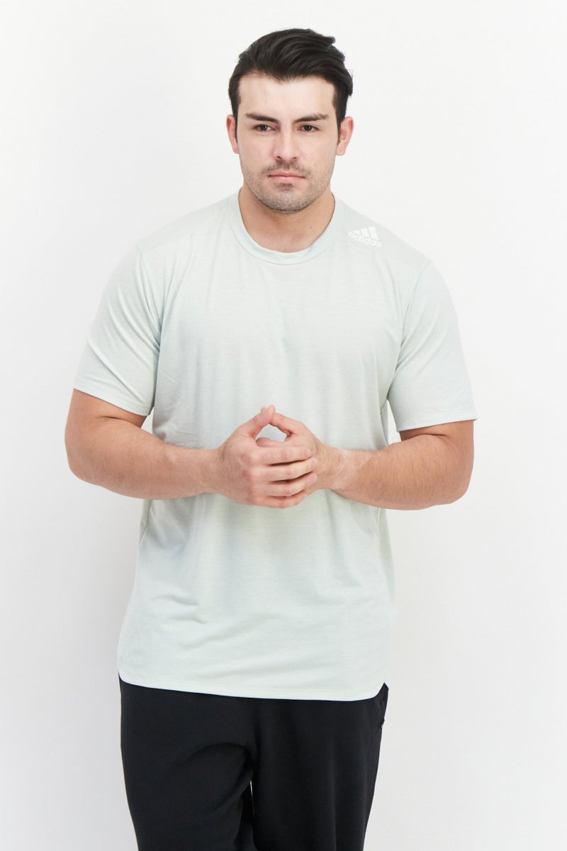 Adidas Men Sportswear Fit Brand Logo Training T-Shirt, Mint Green - Image 1